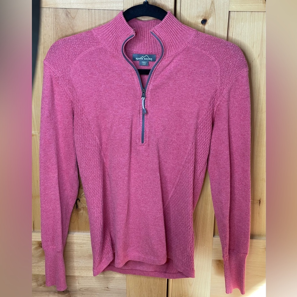 Eddie Bauer 1/4 zip cotton sweater